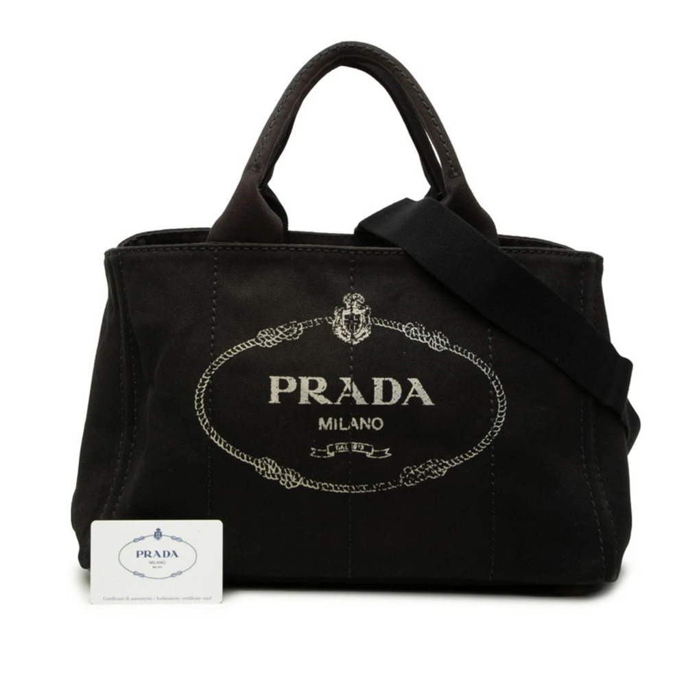PRADA Black Canvas Shoulder Bag - Picture 6 of 6